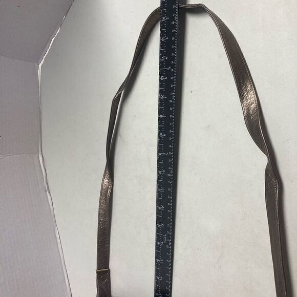 Genuine Patch Leather Crossbody Black 10X2X10 - Picture 10 of 10